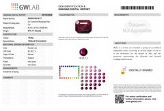 474.11 Ct Natural Purplish Red Ruby Certified by GWLabs