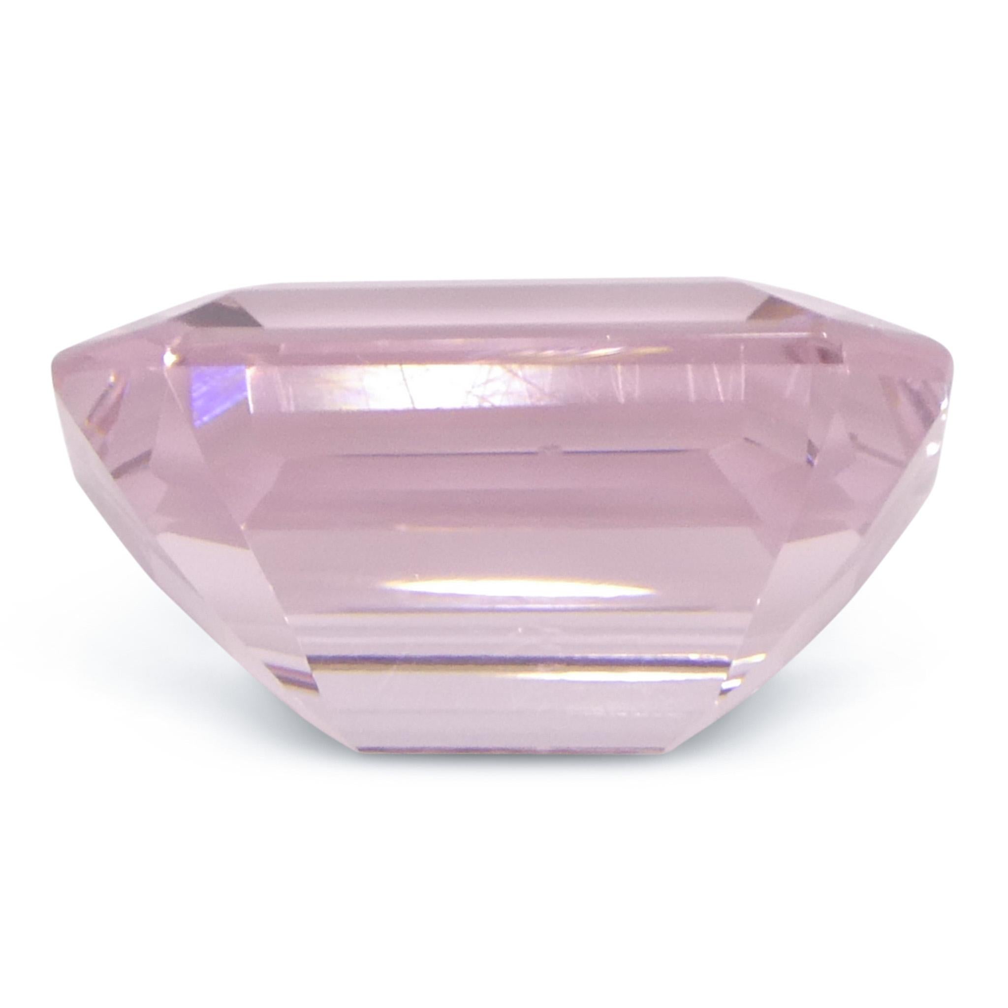 4.74ct Octagonal/Emerald Cut Orangy Pink Morganite For Sale 5