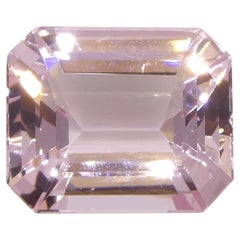 4.74ct Octagonal/Emerald Cut Orangy Pink Morganite