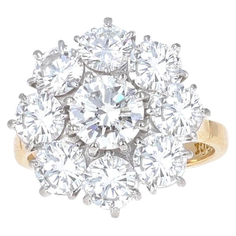 4.75 Carat Art Deco Style Flower Diamond Cocktail Ring