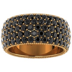 4.75 Carat Black Diamonds 18 Karat Yellow Gold