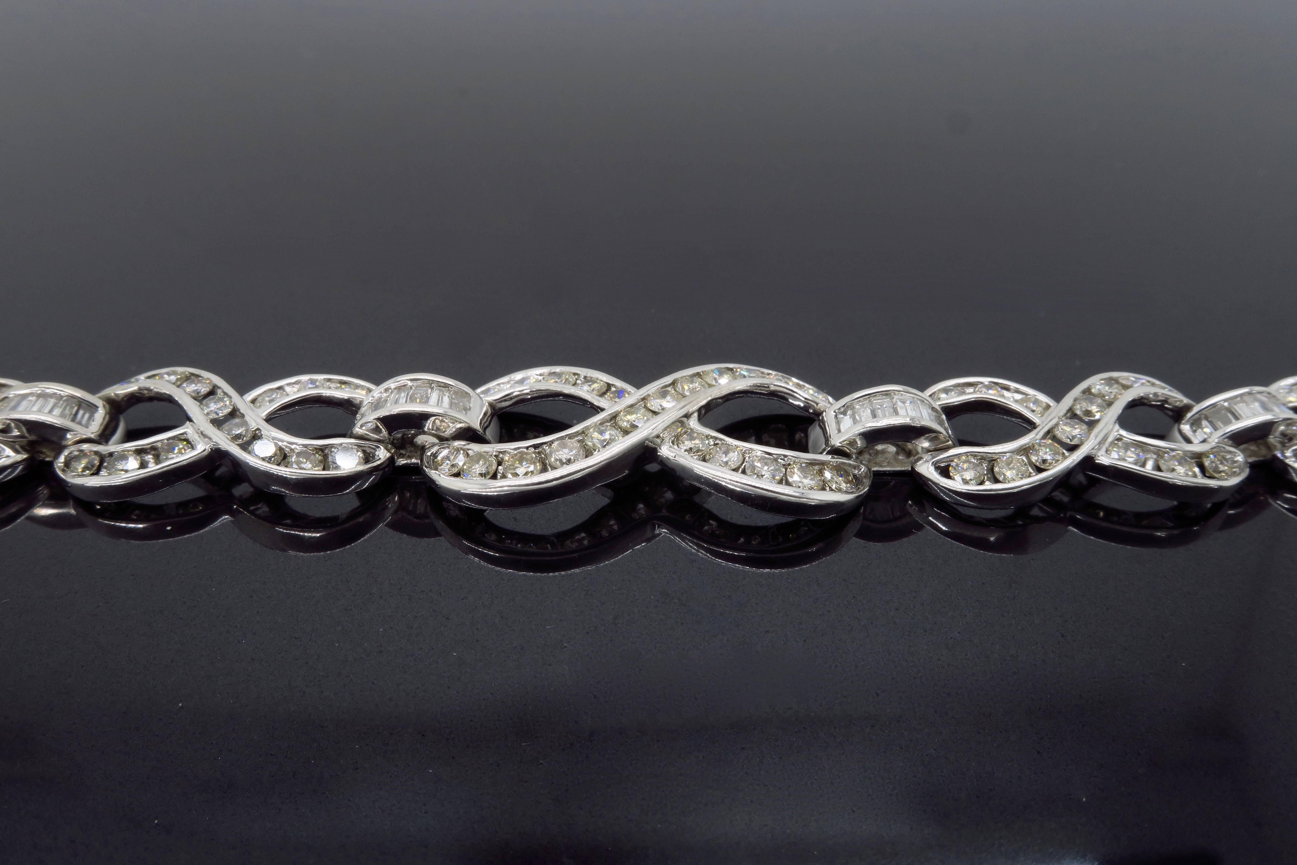4.75 Carat Infinity Style Diamond Necklace 1