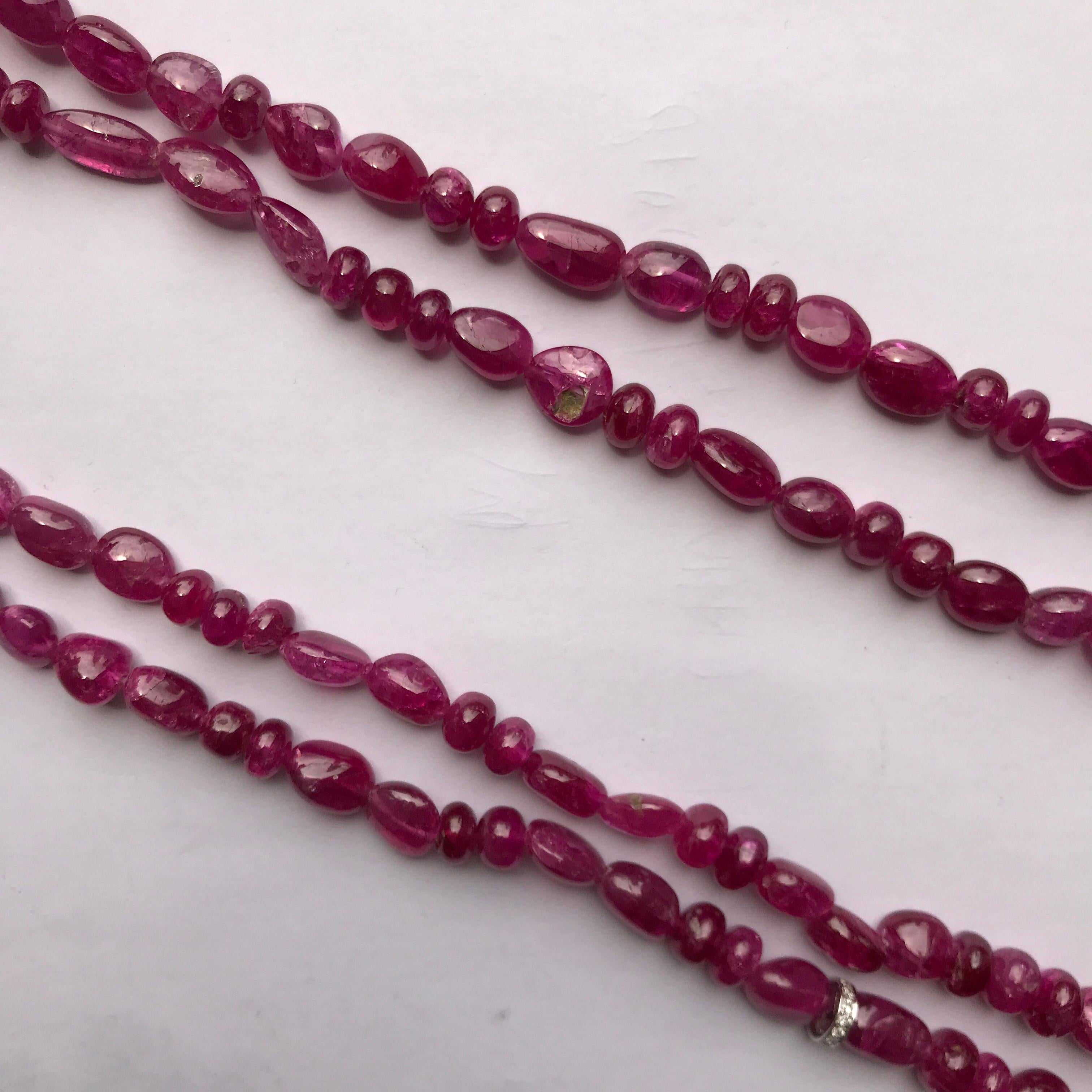 natural ruby beads