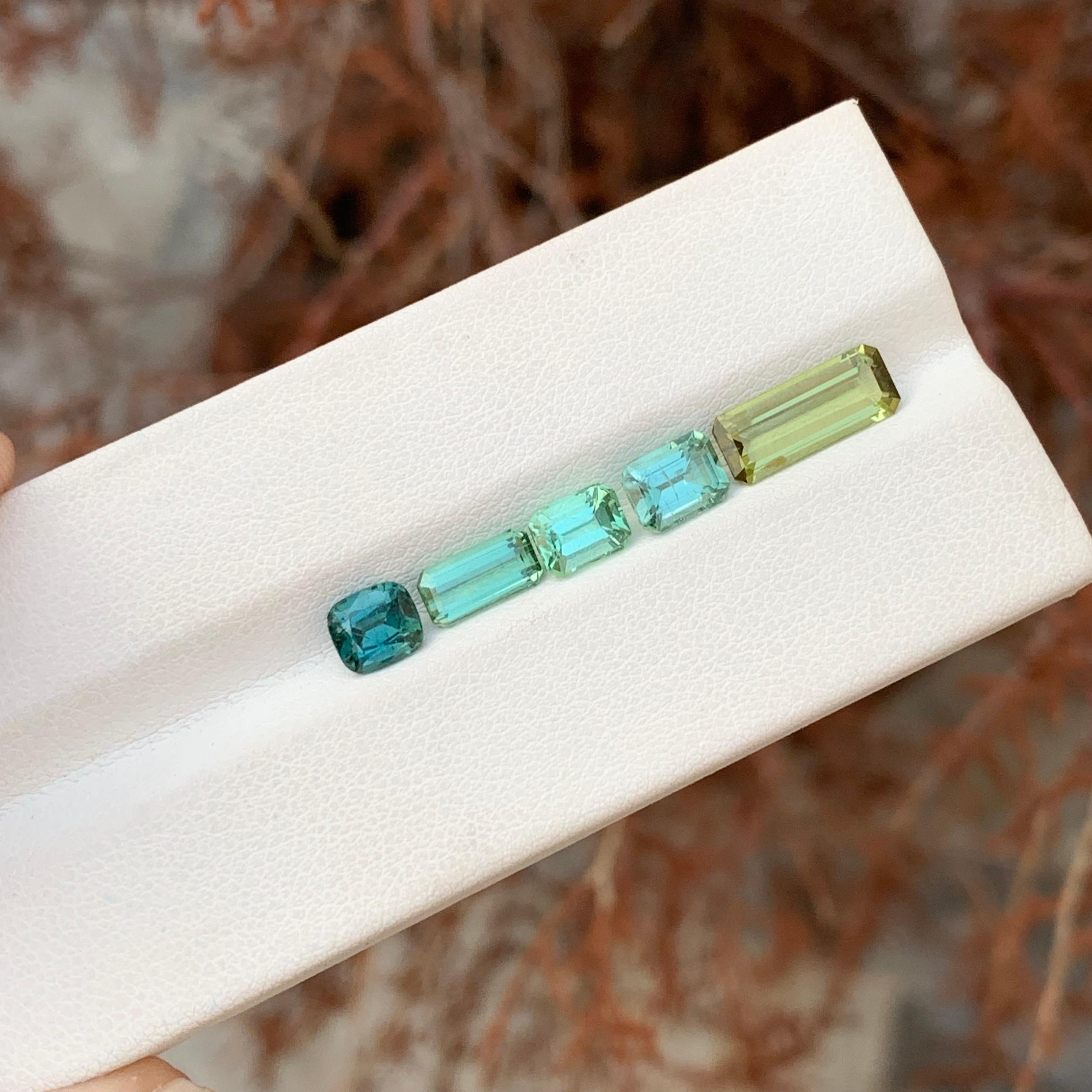 4.75 Carat Natural Faceted Tourmaline Lot From Afghanistan For Sale 4