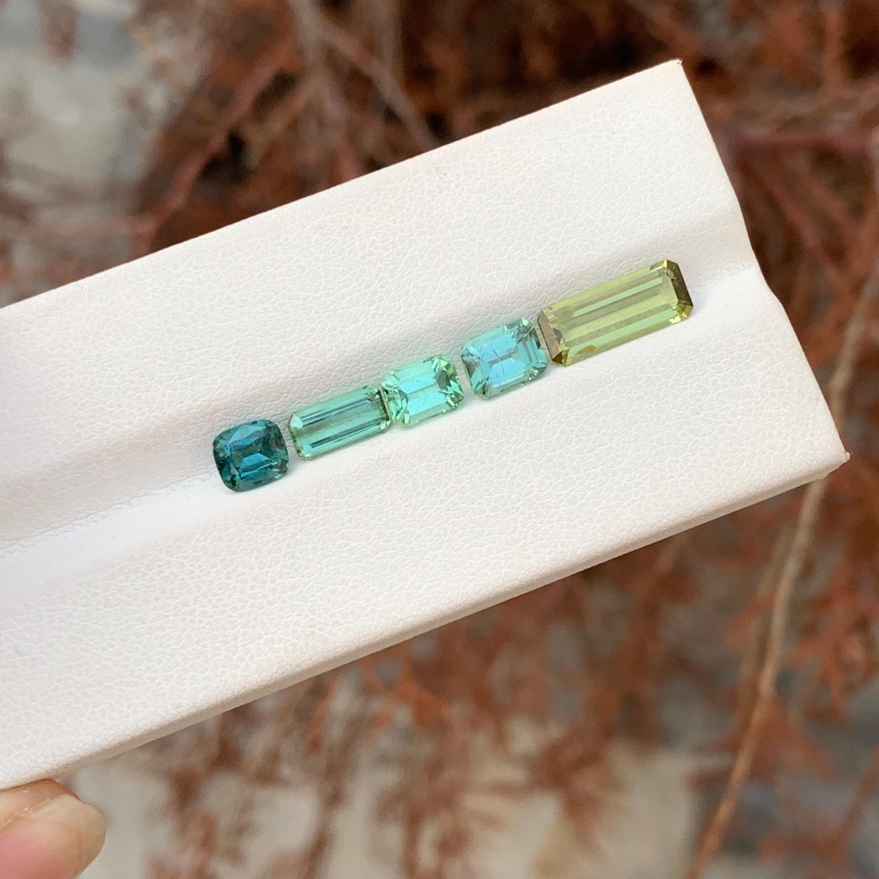 4.75 Carat Natural Faceted Tourmaline Lot From Afghanistan For Sale 5