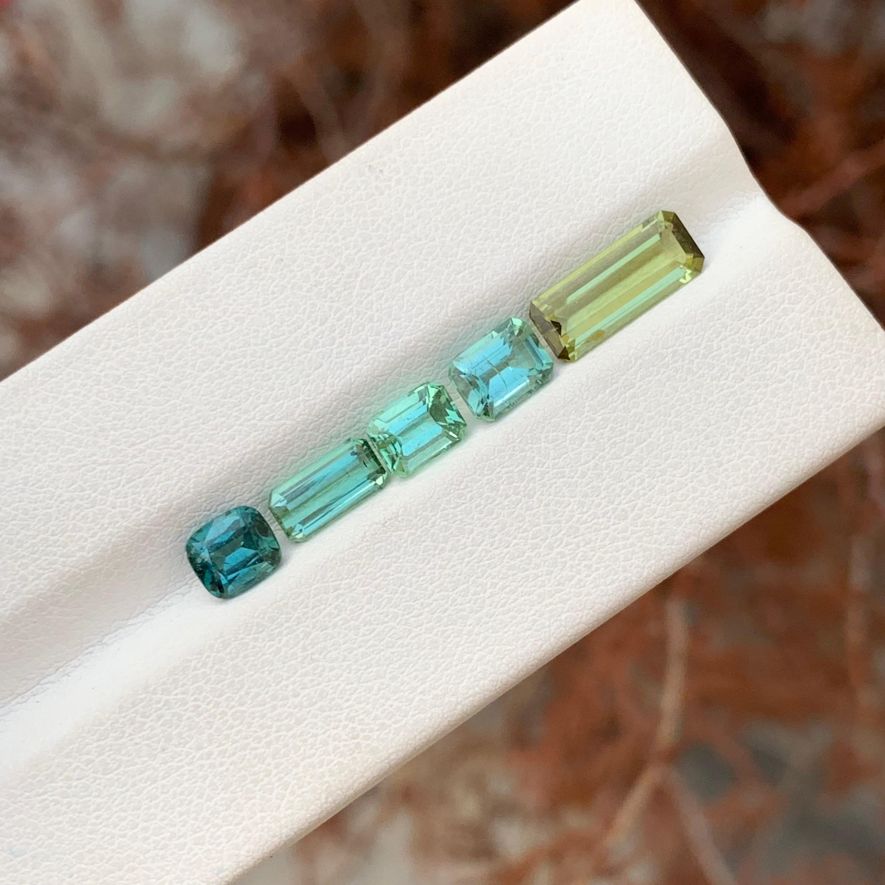 4.75 Carat Natural Faceted Tourmaline Lot From Afghanistan In New Condition For Sale In Peshawar, PK