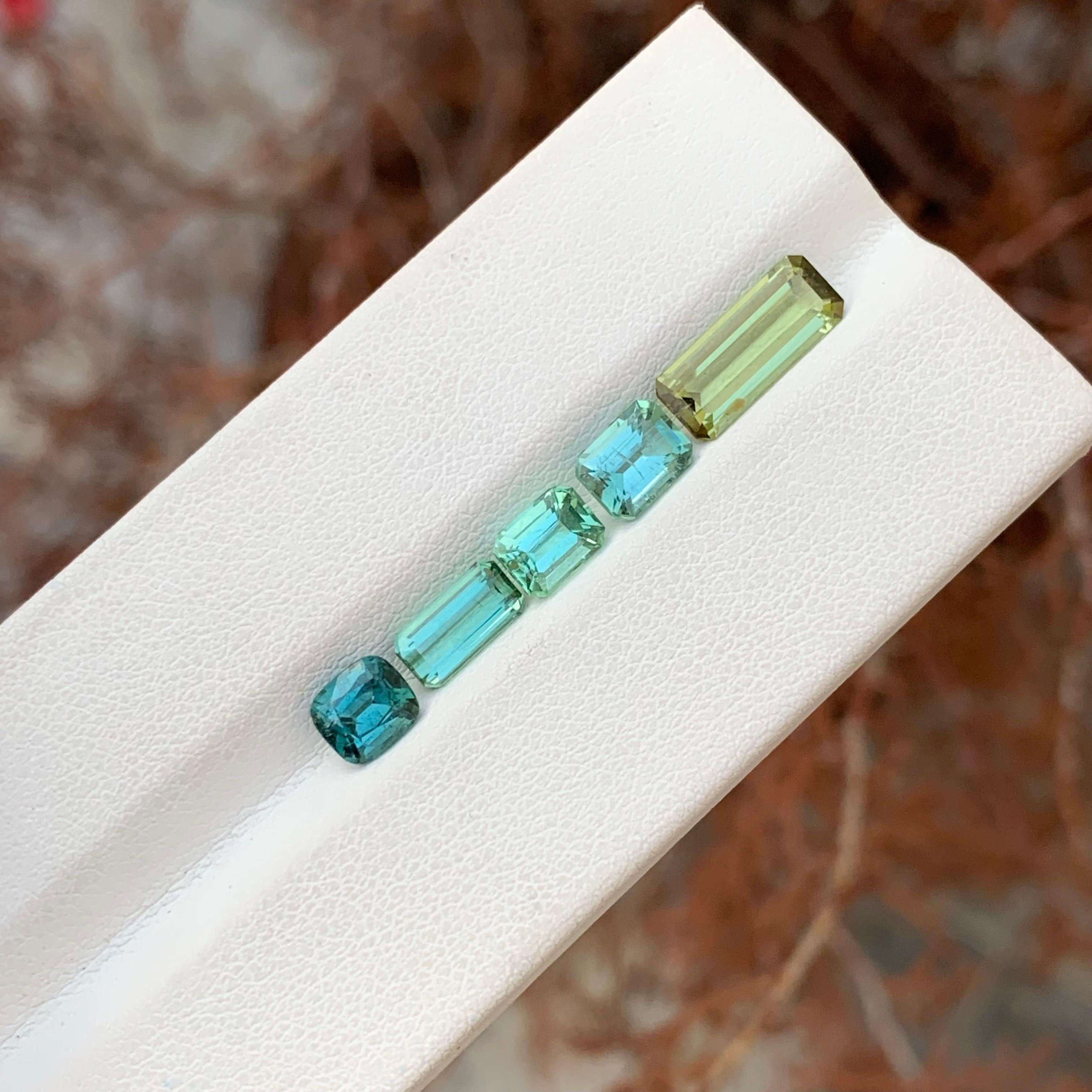 Women's or Men's 4.75 Carat Natural Faceted Tourmaline Lot From Afghanistan For Sale
