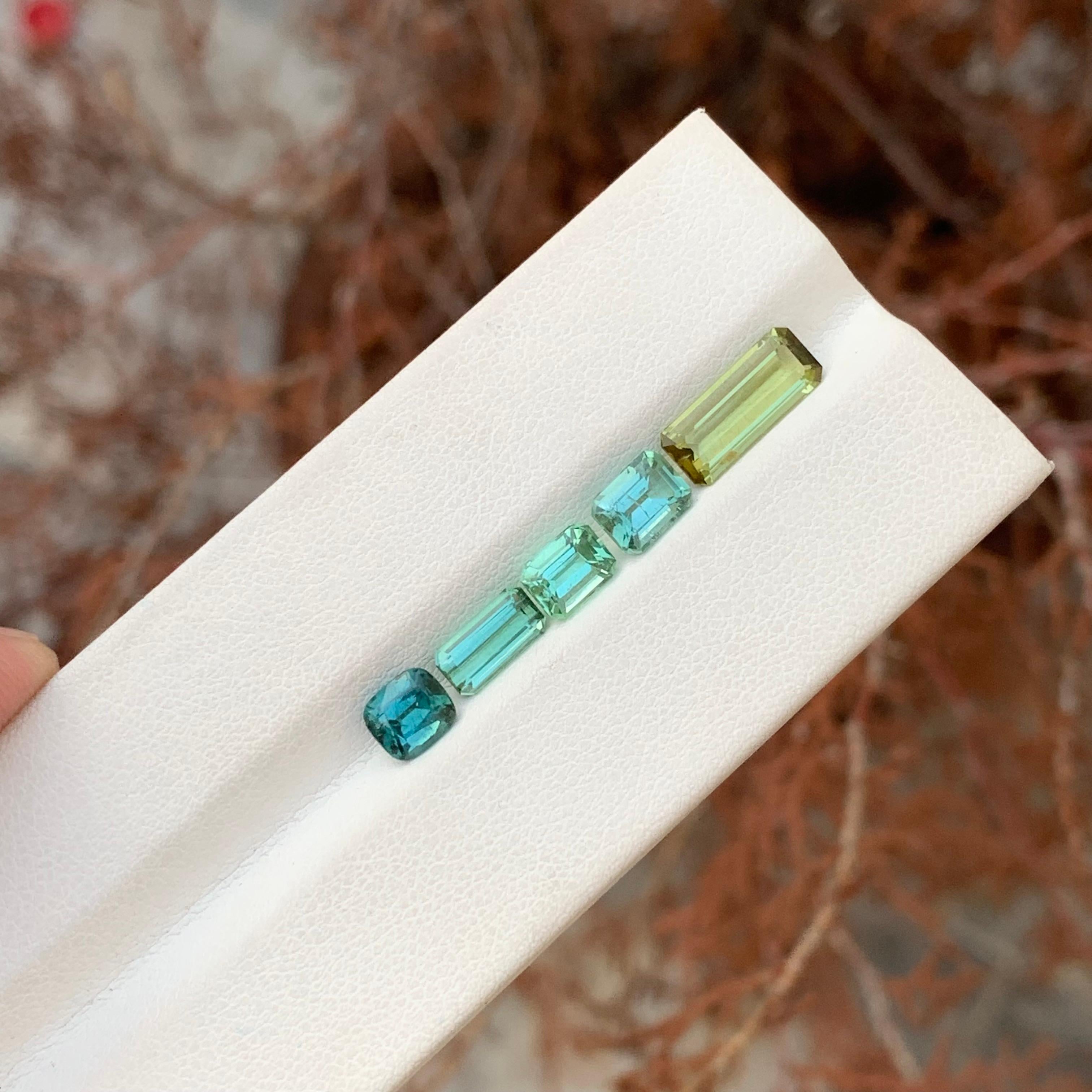 4.75 Carat Natural Faceted Tourmaline Lot From Afghanistan For Sale 1