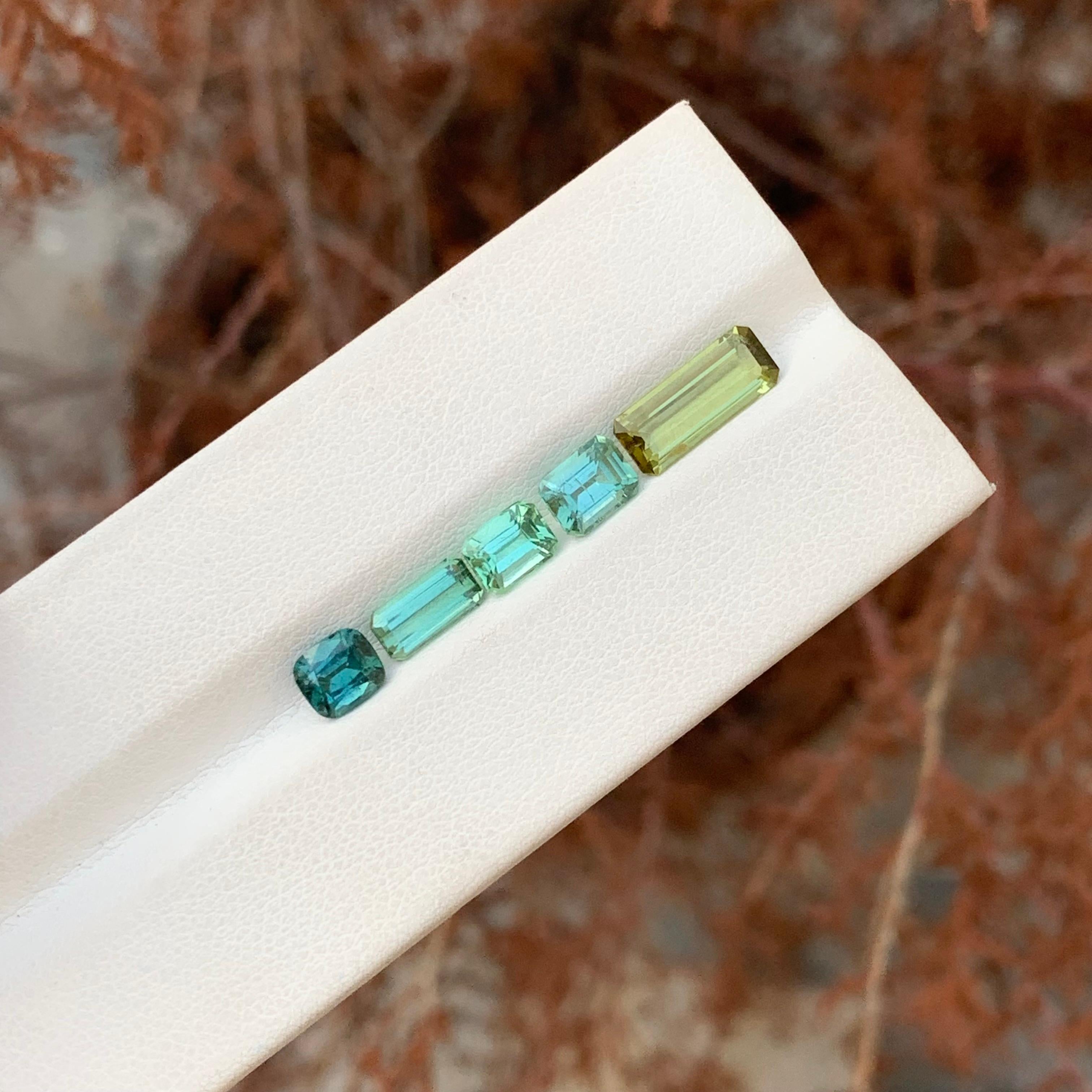 4.75 Carat Natural Faceted Tourmaline Lot From Afghanistan For Sale 2