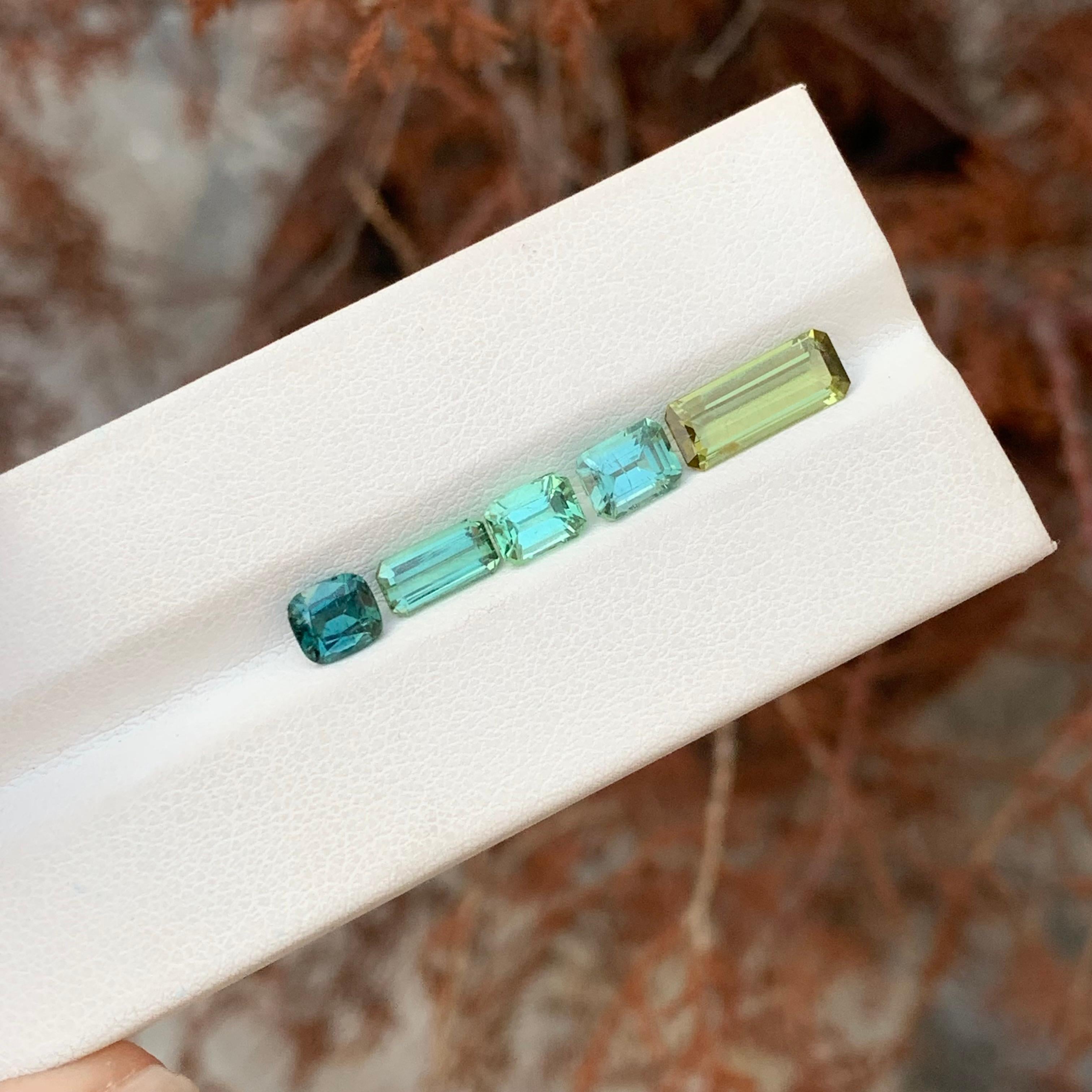4.75 Carat Natural Faceted Tourmaline Lot From Afghanistan For Sale 3