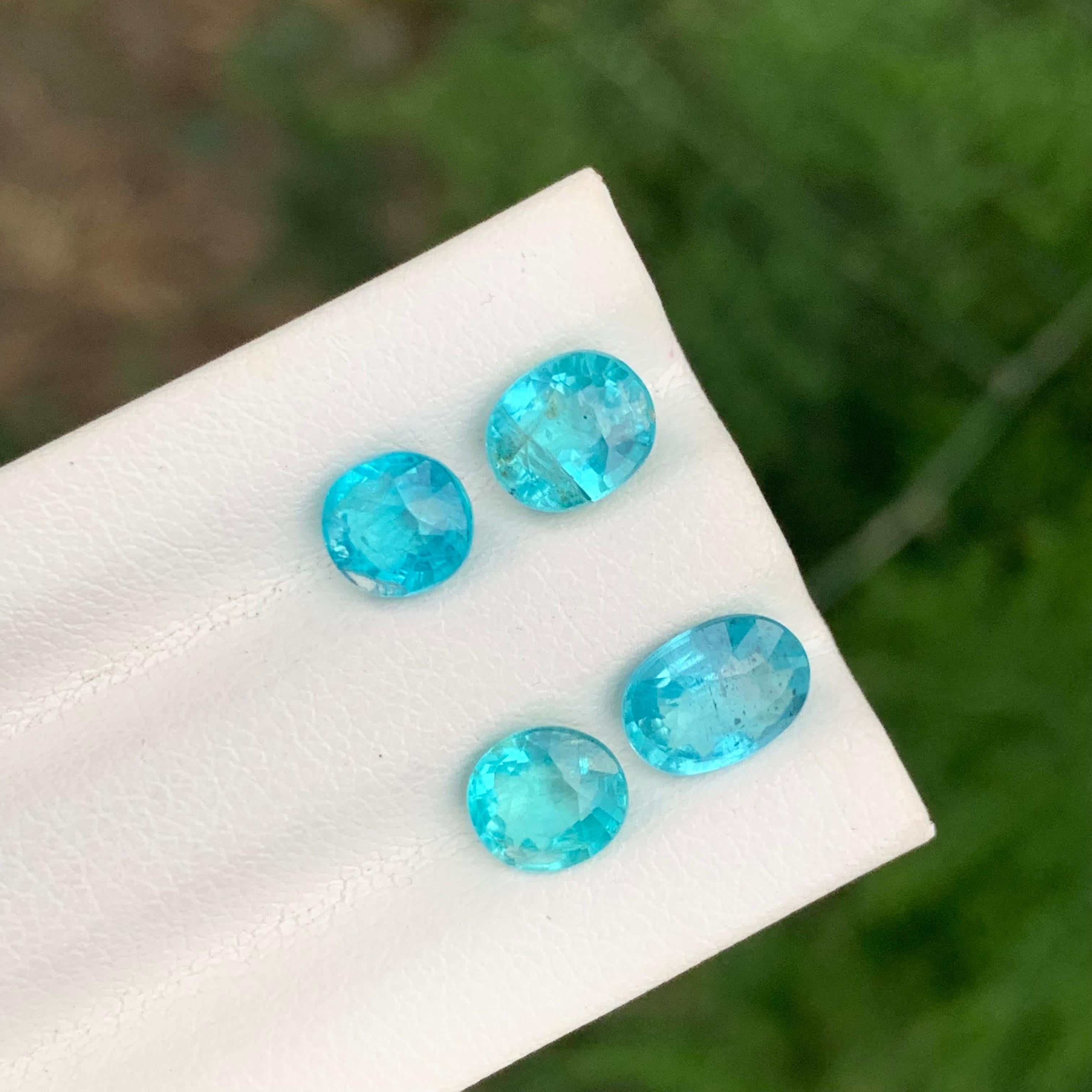 Oval Cut 4.75 Carat Natural Loose Apatite Lot For Jewellery Making For Sale