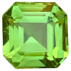 4,75 carati di peridoto verde mela naturale sfuso, pietra di peridoto taglio Asscher Gemma pakistana