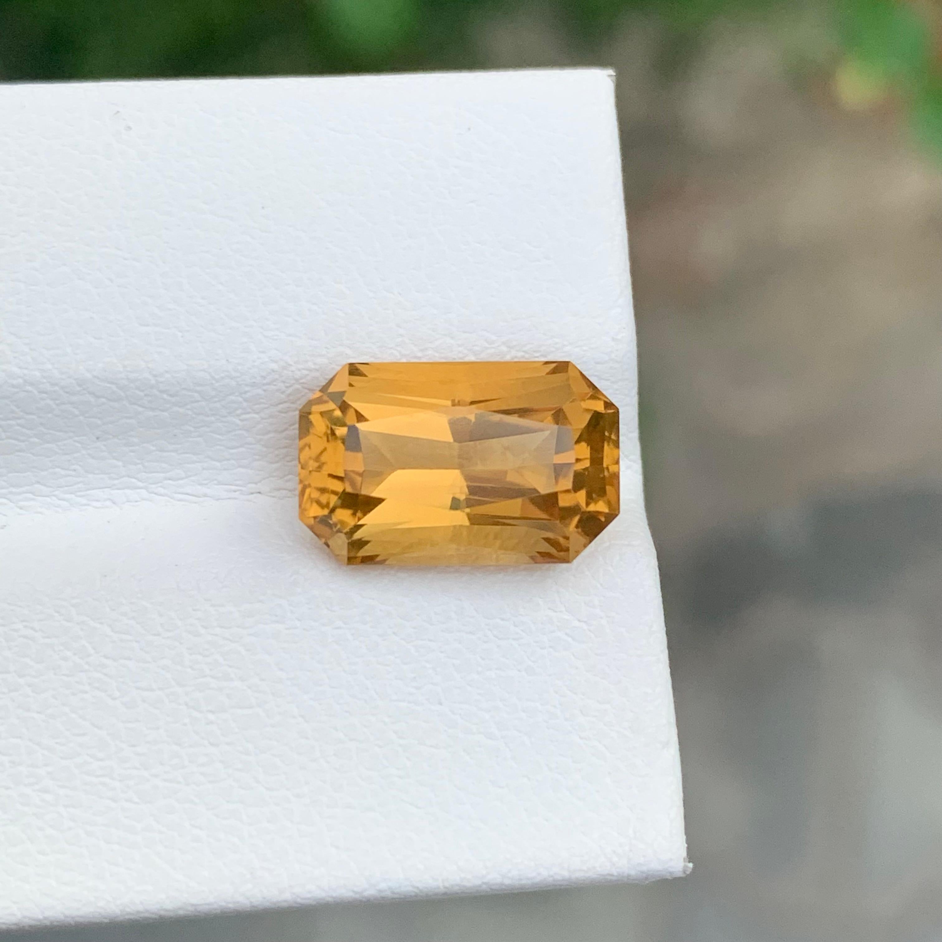 Loose Citrine

Weight: 4.75 Carats
Dimension: 12.8 x 8.1 x 7 Mm
Origin: Brazil
Treatment: Non
Certficate: On Demand
Cut : Scissors Cut


Citrine, a radiant and versatile gemstone, enchants with its warm, golden hues and remarkable properties. A