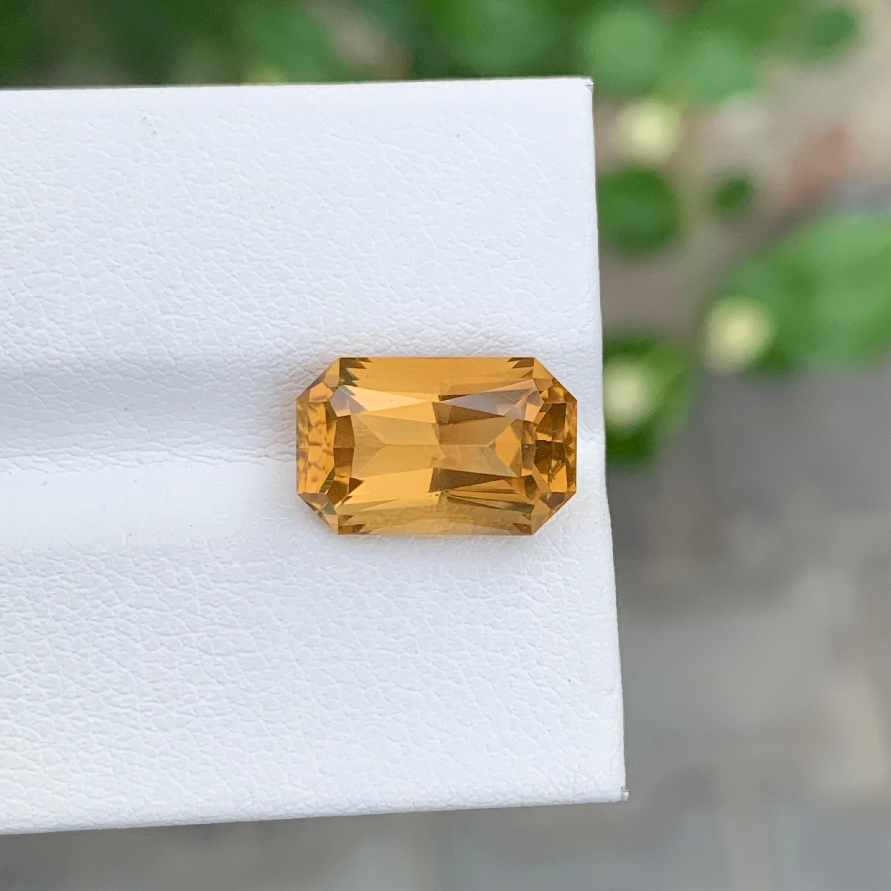 4.75 Carat Natural Loose Citrine Scissor Cut Gemstone For Jewellery In New Condition For Sale In Peshawar, PK