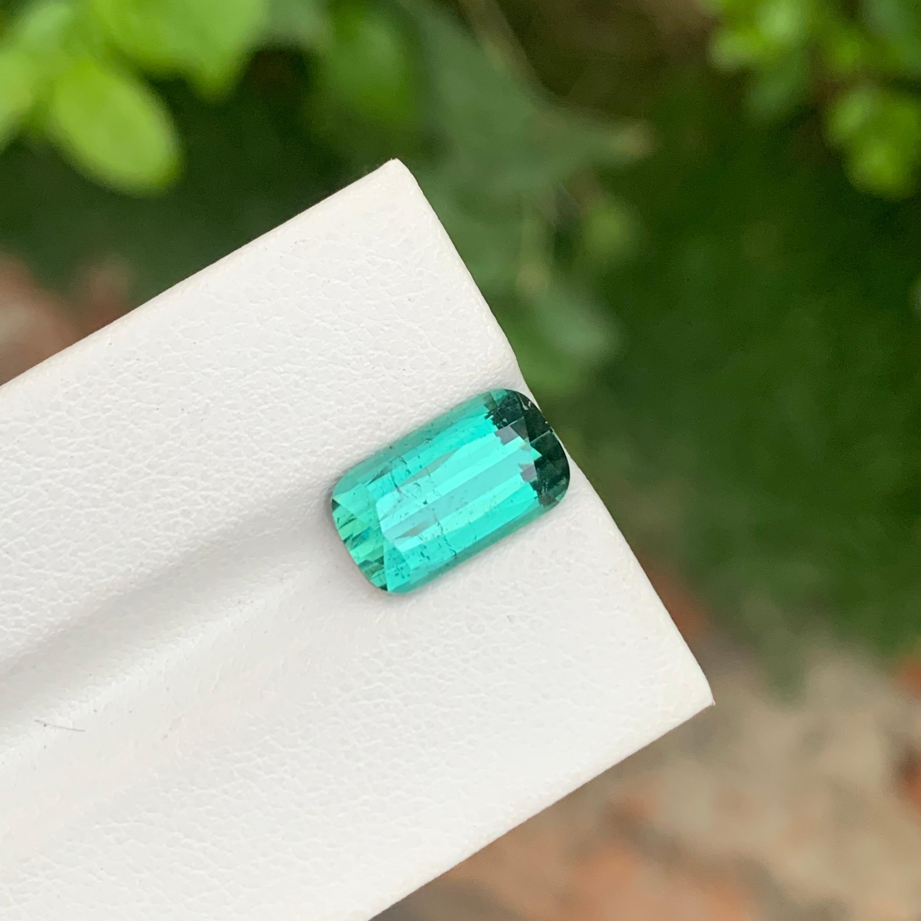 4,75 Quilates Natural Turmalina Laguna Suelta Gema Larga Forma Cojín Para Anillo en venta 4