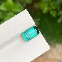 4.75 Carat Natural Loose Lagoon Tourmaline Long Cushion Shape Gem For Ring