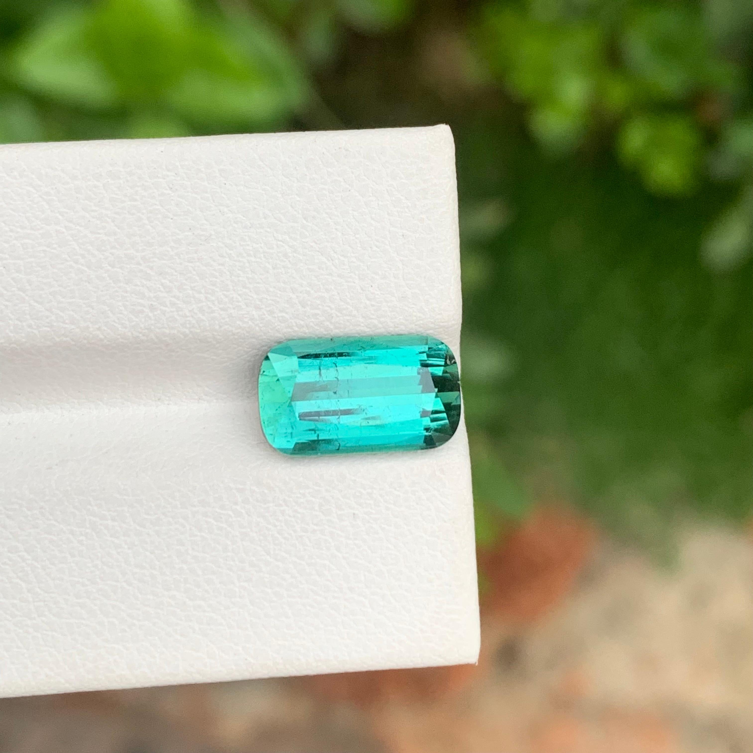 4,75 Quilates Natural Turmalina Laguna Suelta Gema Larga Forma Cojín Para Anillo Corte cojín en venta