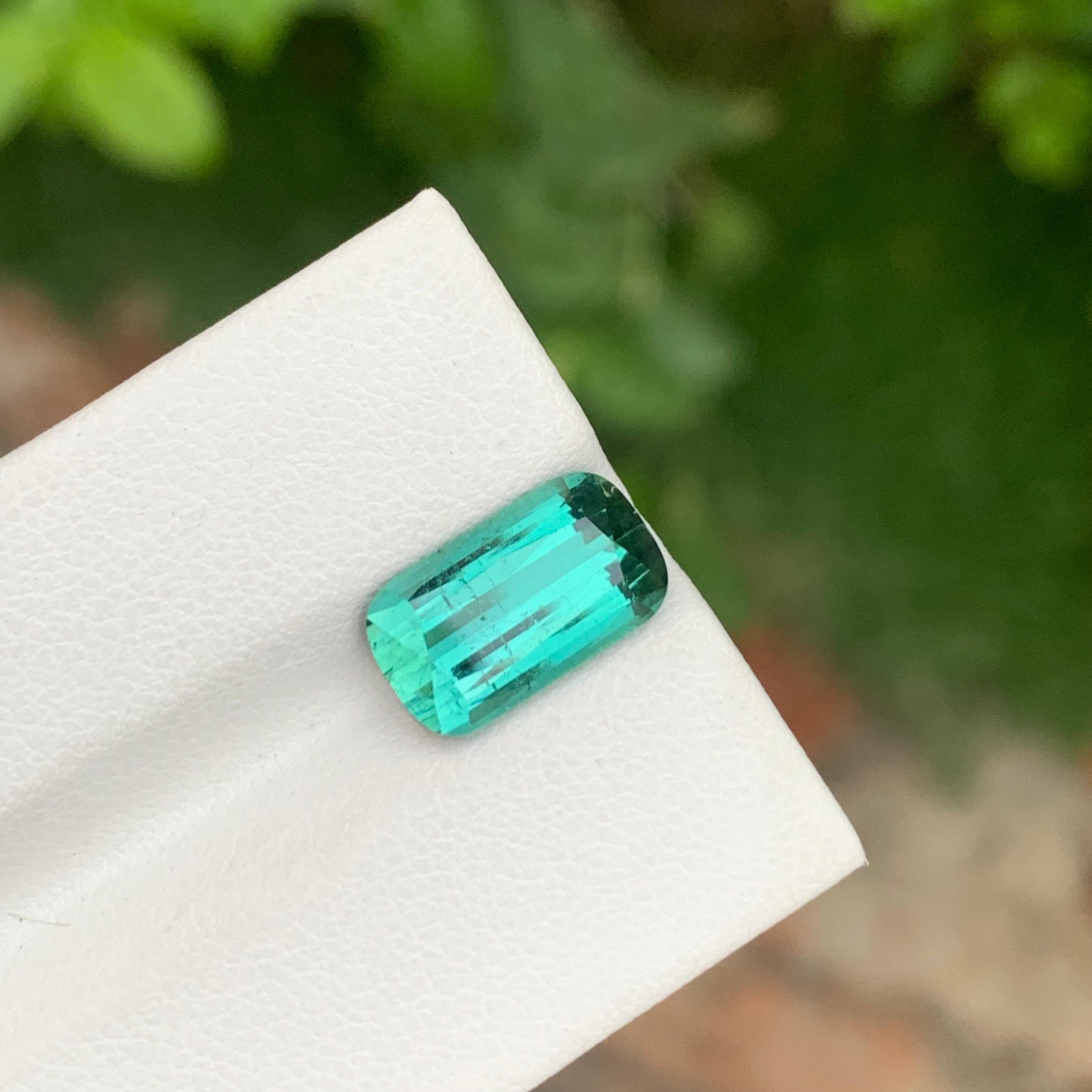 4,75 Quilates Natural Turmalina Laguna Suelta Gema Larga Forma Cojín Para Anillo en venta 2