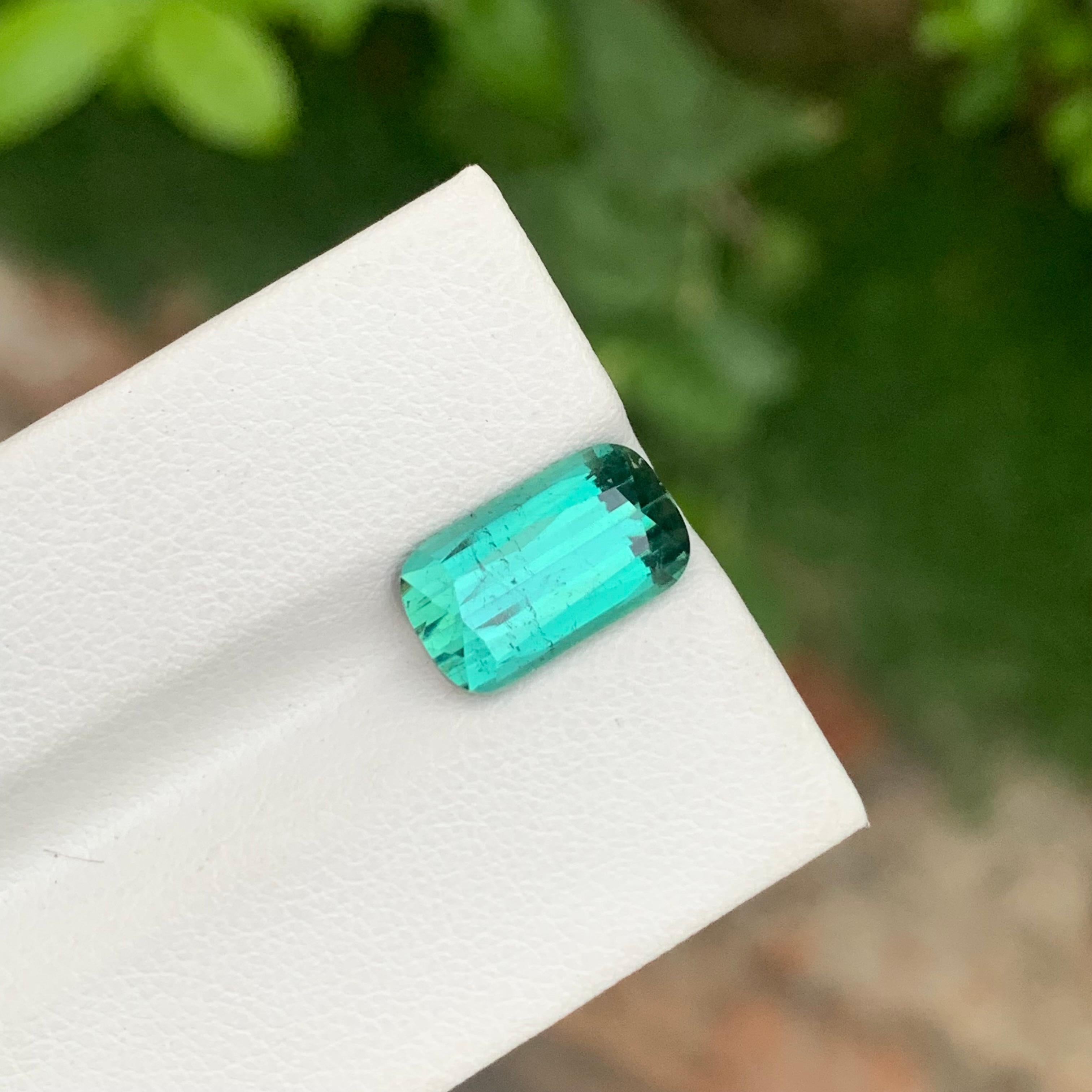 4,75 Quilates Natural Turmalina Laguna Suelta Gema Larga Forma Cojín Para Anillo en venta 3
