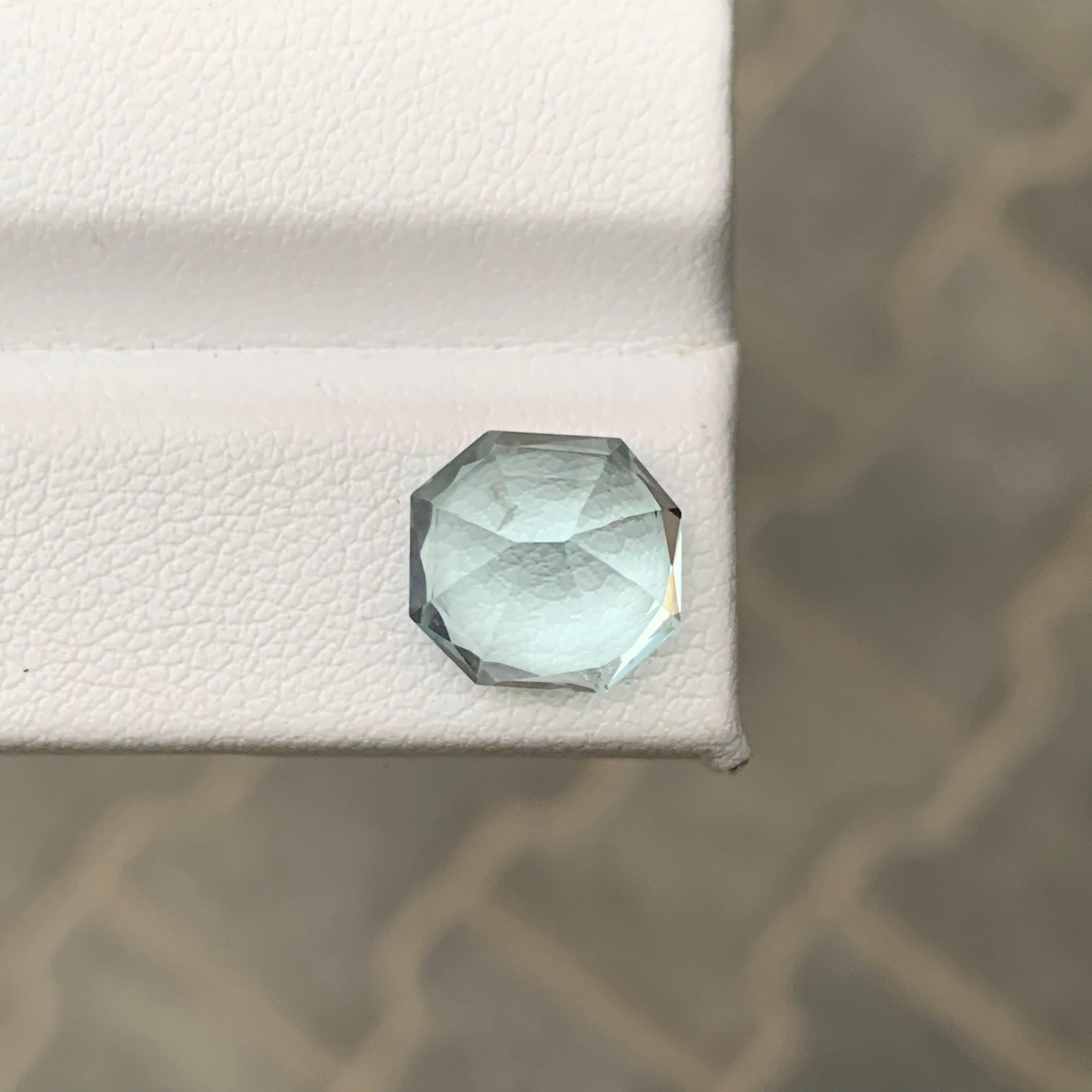 4,75 Karat Natürlicher Loser Hellblauer Aquamarin Asscher-Schliff Afrikanischer Edelstein im Angebot 3