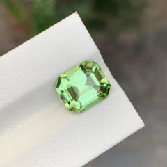 4.75 Carat Natural Loose Peridot Asscher Shape Gemstone