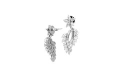 4.75 Carat VVS Diamond Leaf Inspired 18 Karat Gold Earring