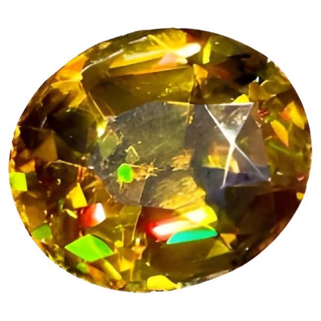 4.75 carats Fine Quality Loose Sphene Stone Oval Shaped Madagascar's Gemstone en vente