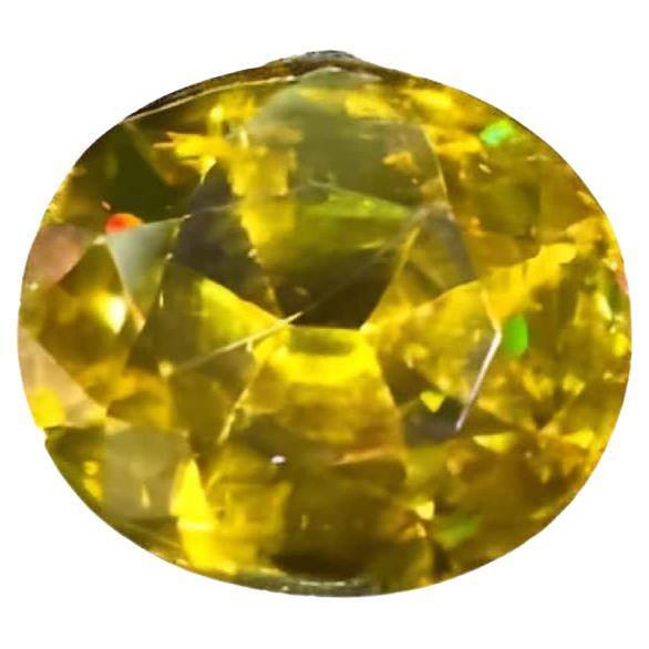 4.75 carats Natural Loose Sphene Stone Oval Shaped Madagascar's Gemstone For Sale