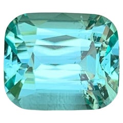 4.75 carats Seafoam Tourmaline Stone Cushion Cut Natural Afghan Gemstone