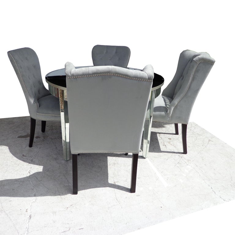 Mirrored Table and Archer Dining Chairs by Z Gallerie For Sale at ...