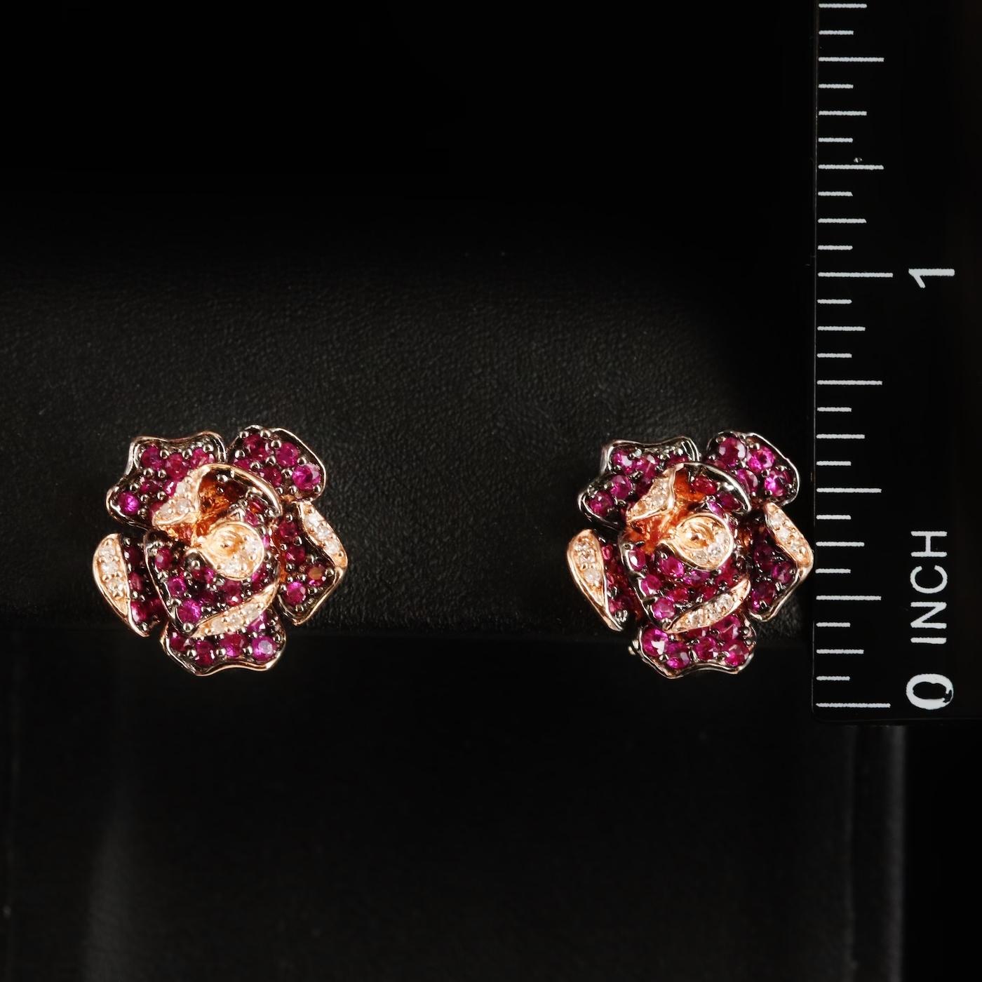 effy diamond flower earrings