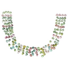 47.55 Carats Oval Tourmaline Layout Suite Faceted Cut Stones Natural Gems