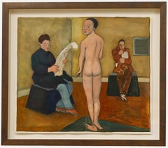 Geoffrey Baker (1926-2011) - Gerahmtes Aquarell, Life Class, um 1950, gerahmt