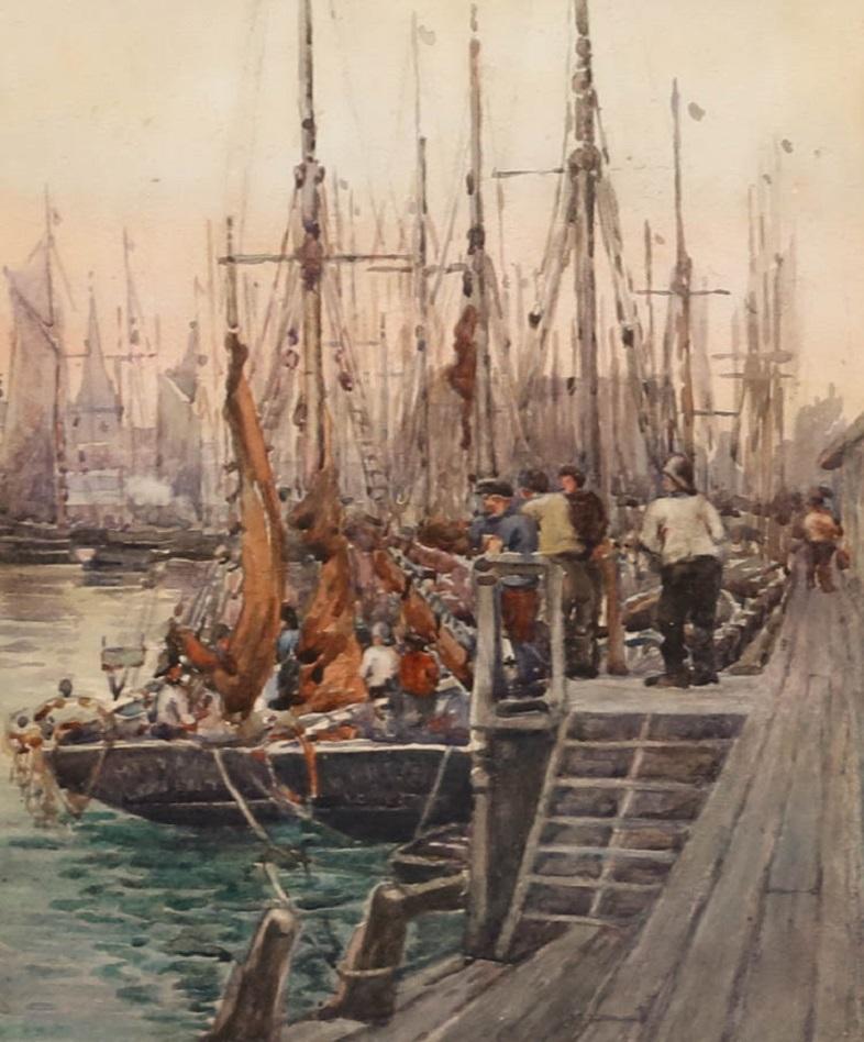English School Aquarell des frühen 20. Jahrhunderts - Beginn des Angeltages – Art von Unknown