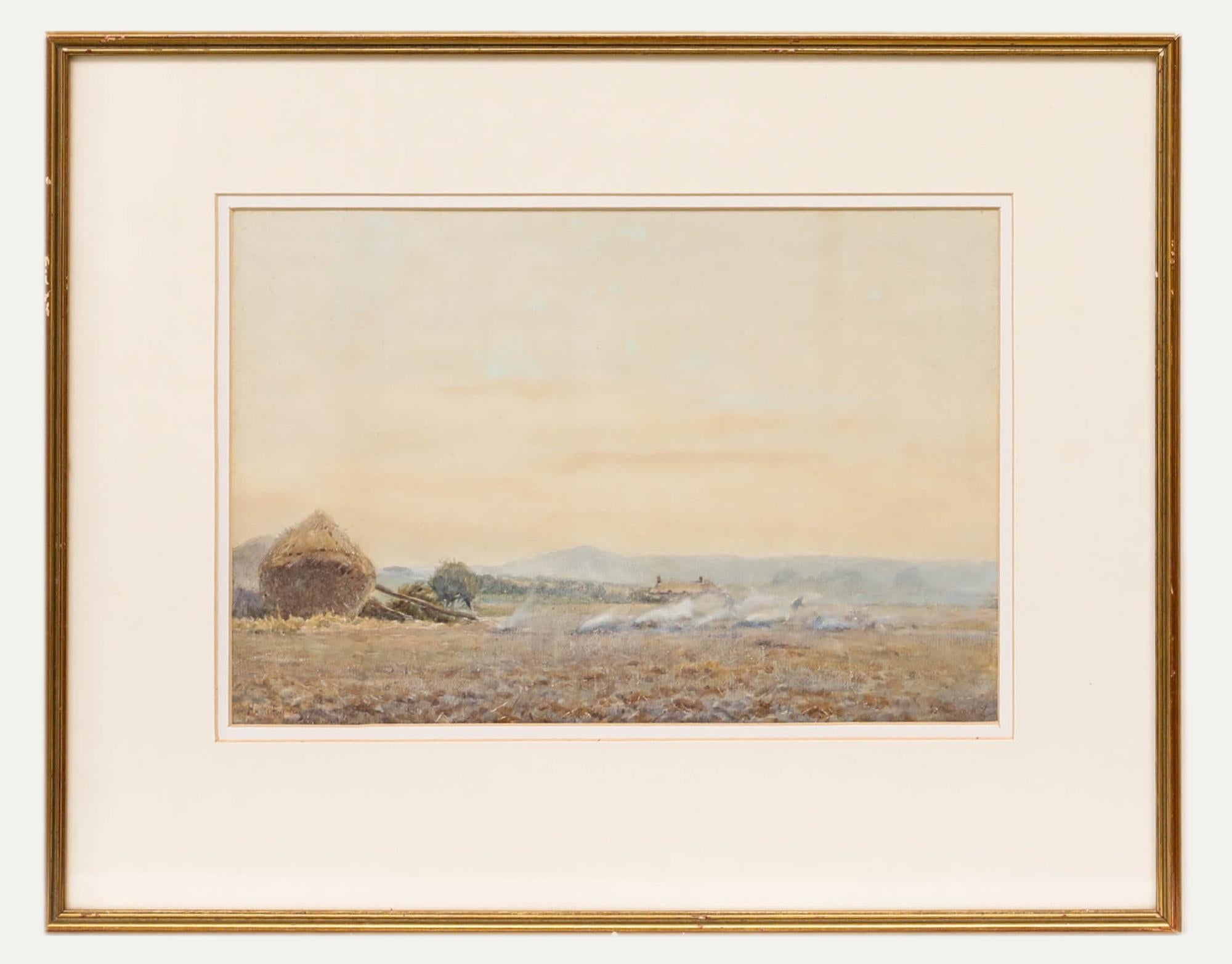 R. Hamilton Chapman (Akt.1881-1923) - Aquarell, Blasenbrenner Burning 86