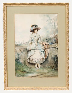 Casimero Tomba - Early 20th Century Watercolour, Edwardian Lady