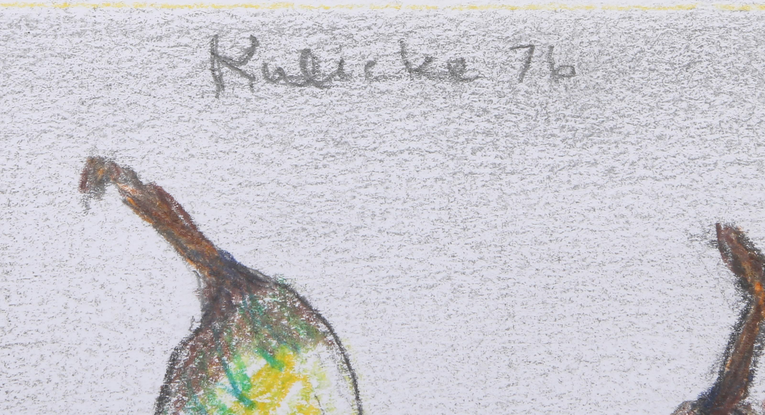 Zwei Birnen, Modern Color Bleistift auf Papier von Robert Kulicke im Angebot 3