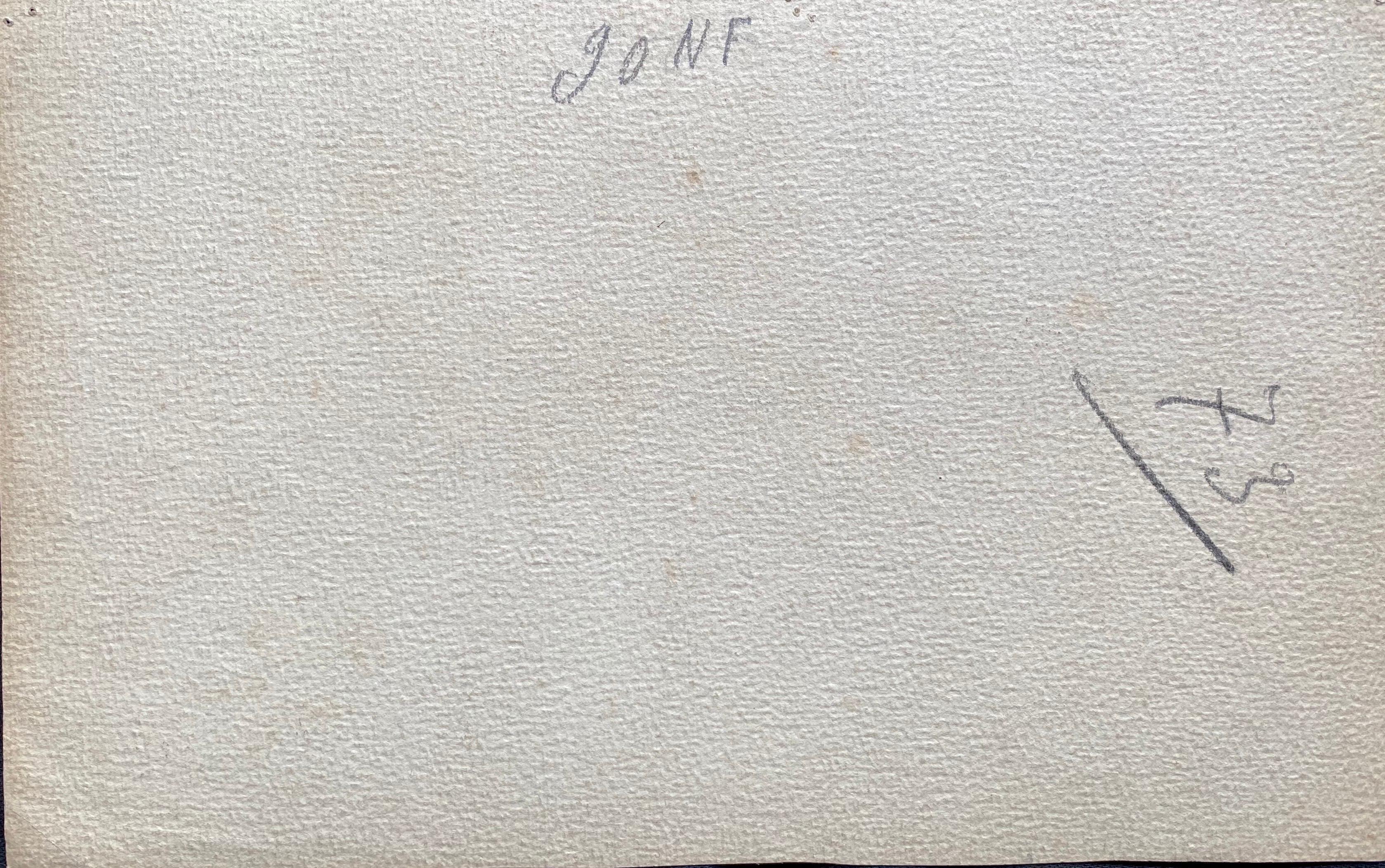 Early 1900's French Impressionist Signed Flower Watercolour by Marie Carreau For Sale 2