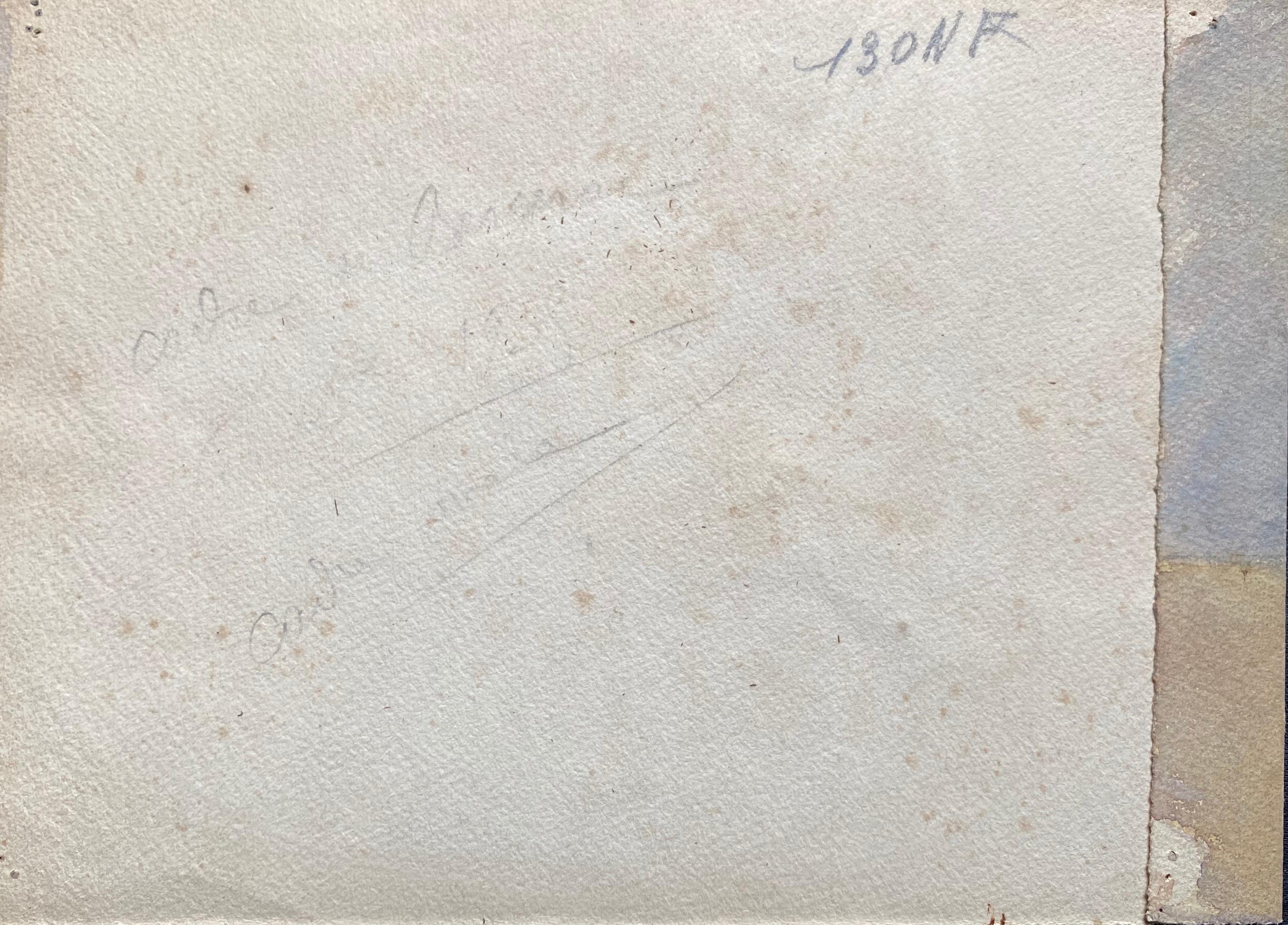 Early 1900's French Impressionist Signed Flower Watercolour by Marie Carreau For Sale 1