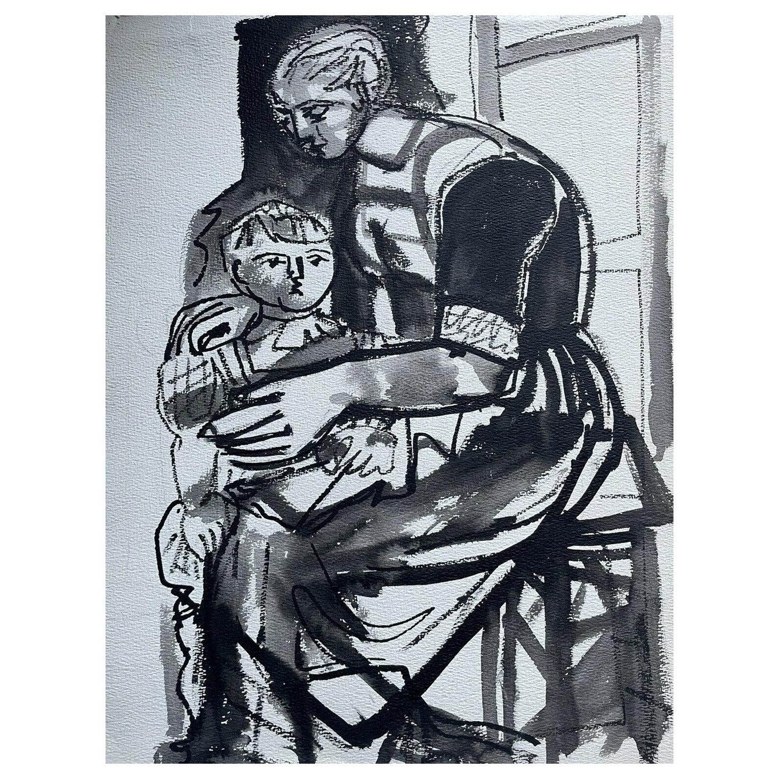 Figurative Art de Unknown - Gran cuadro original de Carlos Carnero, ayudante de Fernand Leger