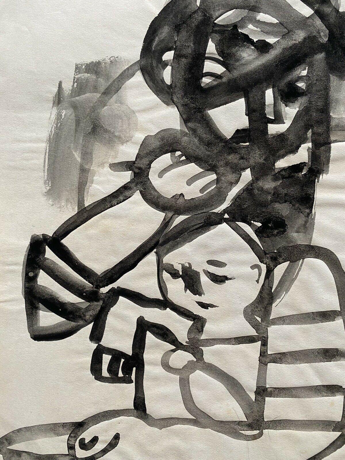 Carlos Carnero, Estudio de madre e hijo, Pintura original - Figurative Art Gris de Unknown