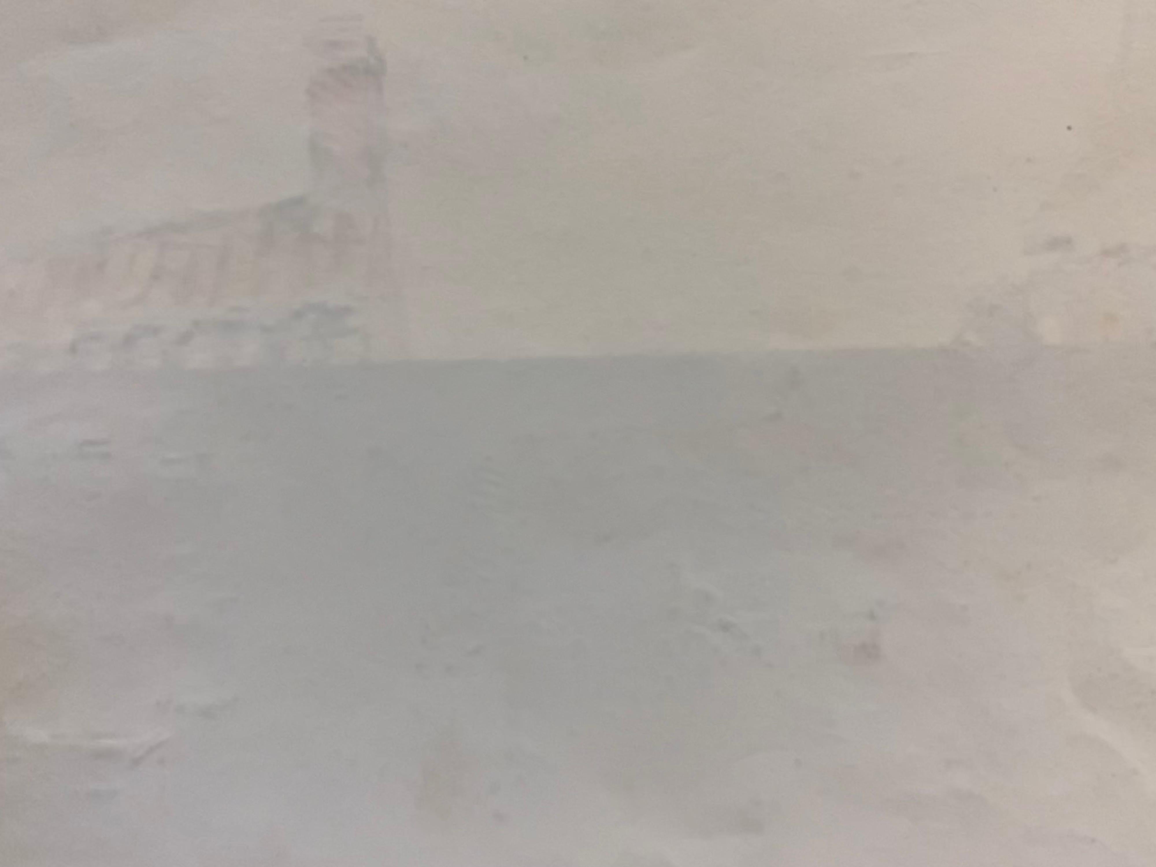 Camille Meriot Dibujo francés impresionista a lápiz Pueblo de Bretaña firmado en venta 3