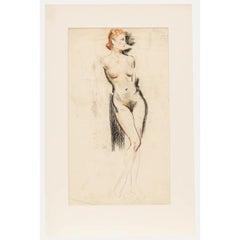 Early 20th Century Pastel - Statuesque Nude