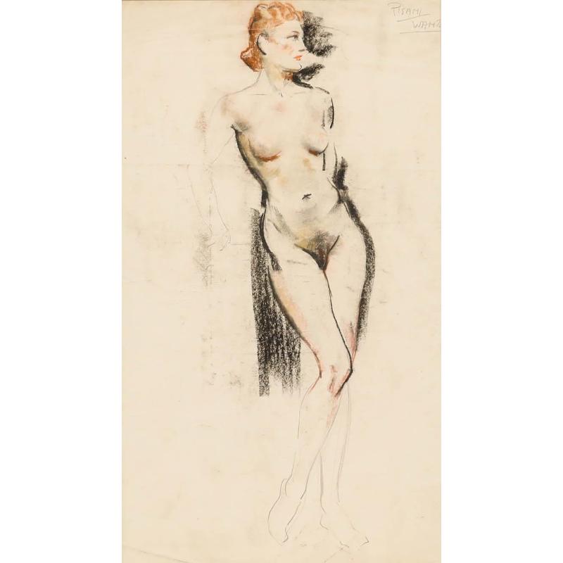 Pastello dei primi del Novecento - Nudo statuario - Art di Unknown