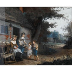 Suivi de Francis Wheatley RA - Pastel encadré du 19e siècle, achat de pain