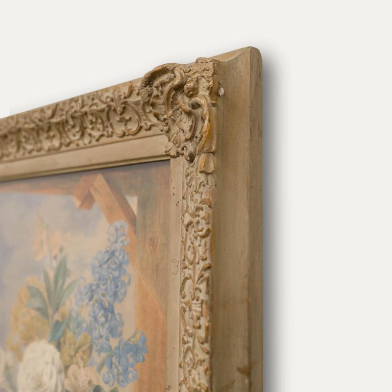 English School Fin du 19ème siècle Aquarelle - Nature morte de fruits et de fleurs en vente 1