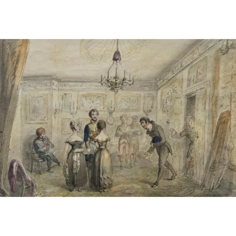 Acquerello dell'inizio del XIX secolo - Ufficiale degli Ussari - Art di Unknown