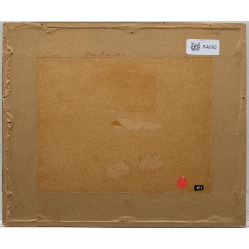 Acquerello dell'inizio del XIX secolo - Ufficiale degli Ussari - Figurative Art Beige di Unknown