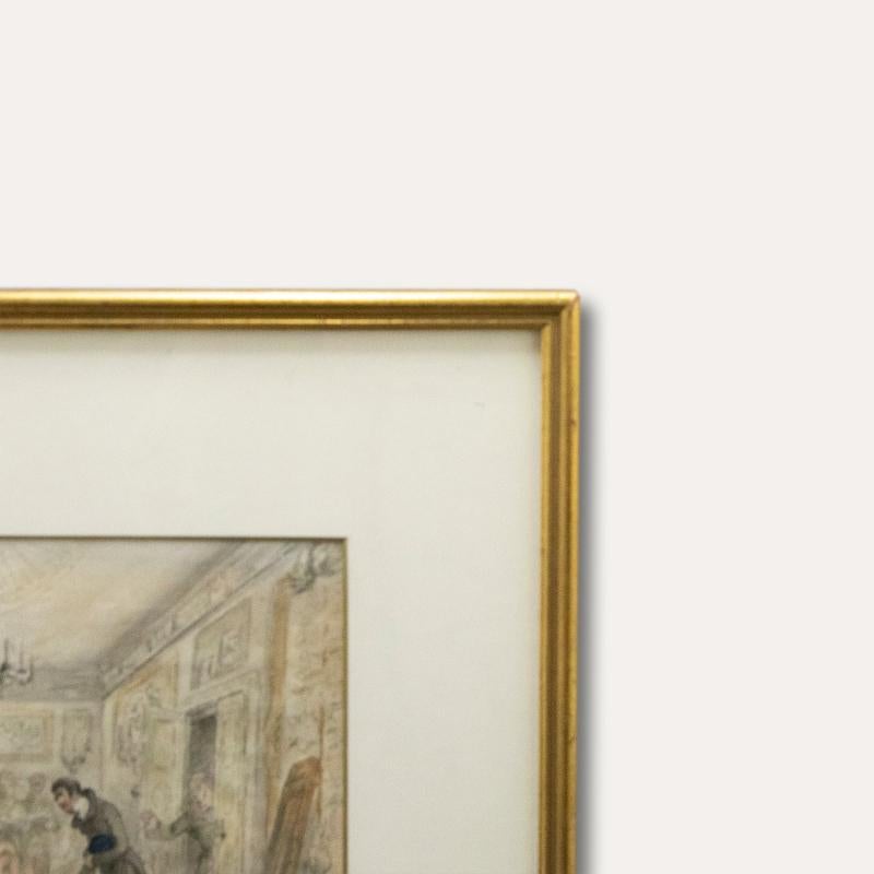 Acquerello dell'inizio del XIX secolo - Ufficiale degli Ussari in vendita 1