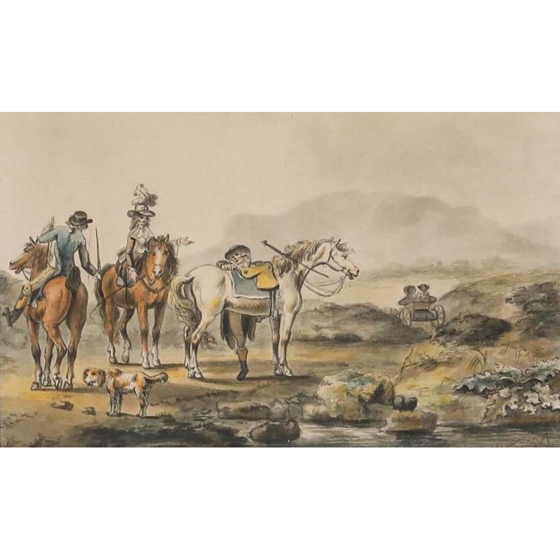 Francis William Topham (1808-1877) - 19th Century Watercolour, The Morning Ride - Art by Unknown